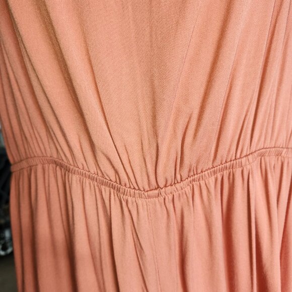 Polagram Lightweight Wide Leg Tank Jumpsuit Terracotta   2X - Picture 3 of 13